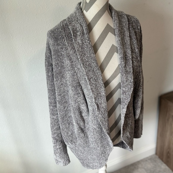 Womens Kim Rogers Gray Open Front Cardigan Sweater – Medium - Picture 4 of 7